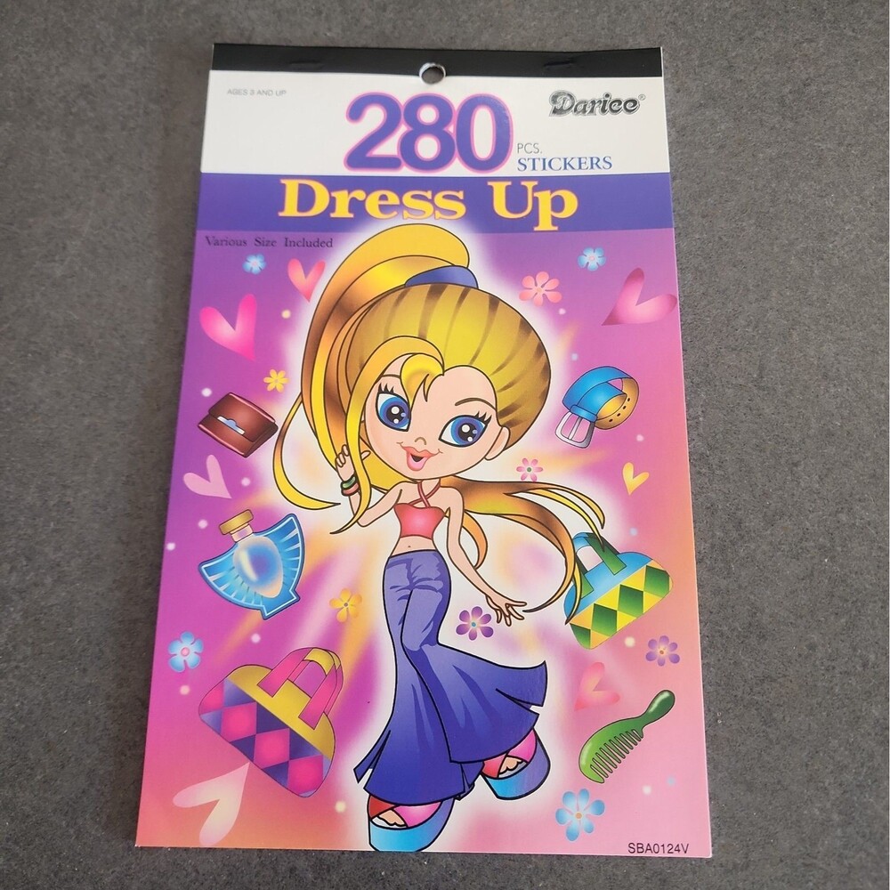Vintage NOS Darice Dress Up Sticker Book 280 Pcs Early 2000s Y2K Diva Fashion...
